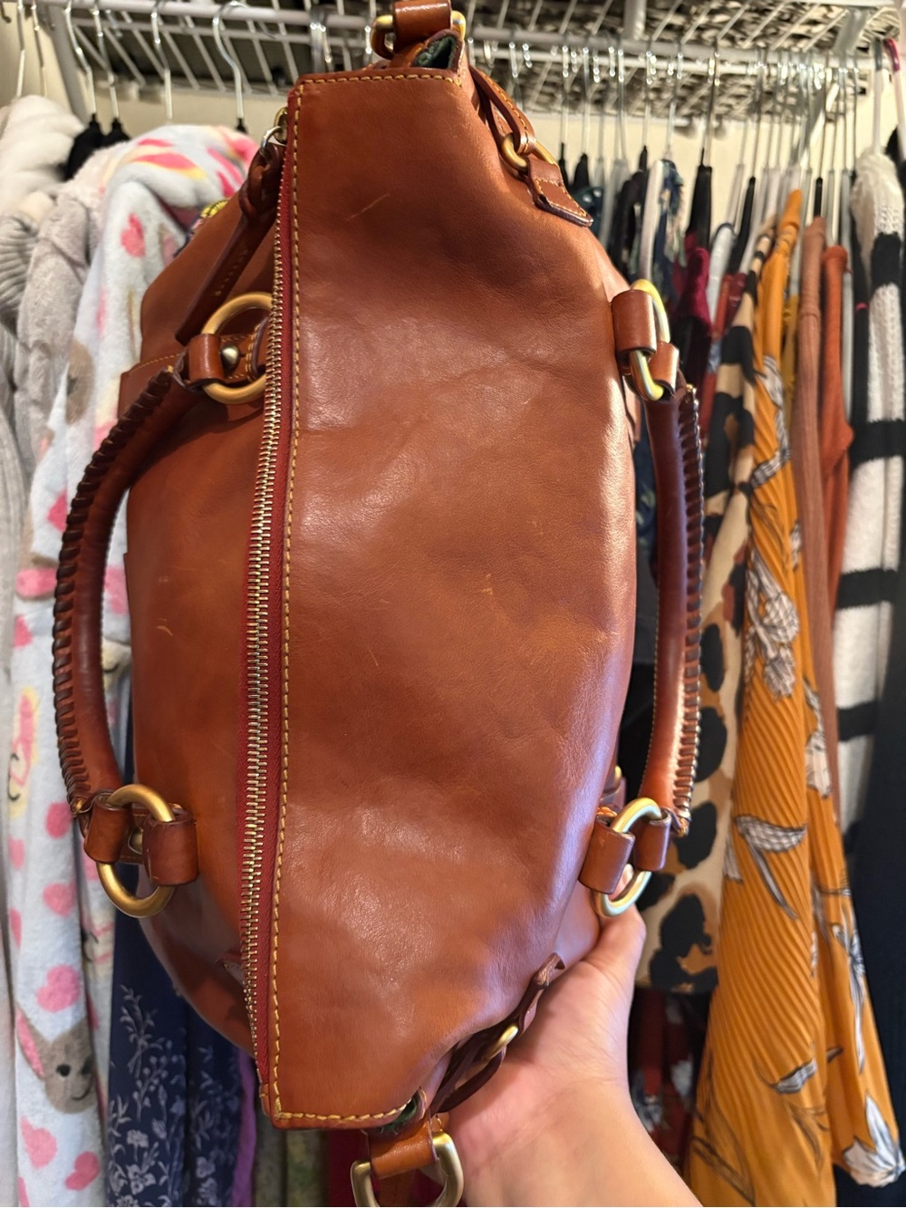 Dooney & Bourke | Large Florentine Leather Satchel | Patina - Picture 9 of 16